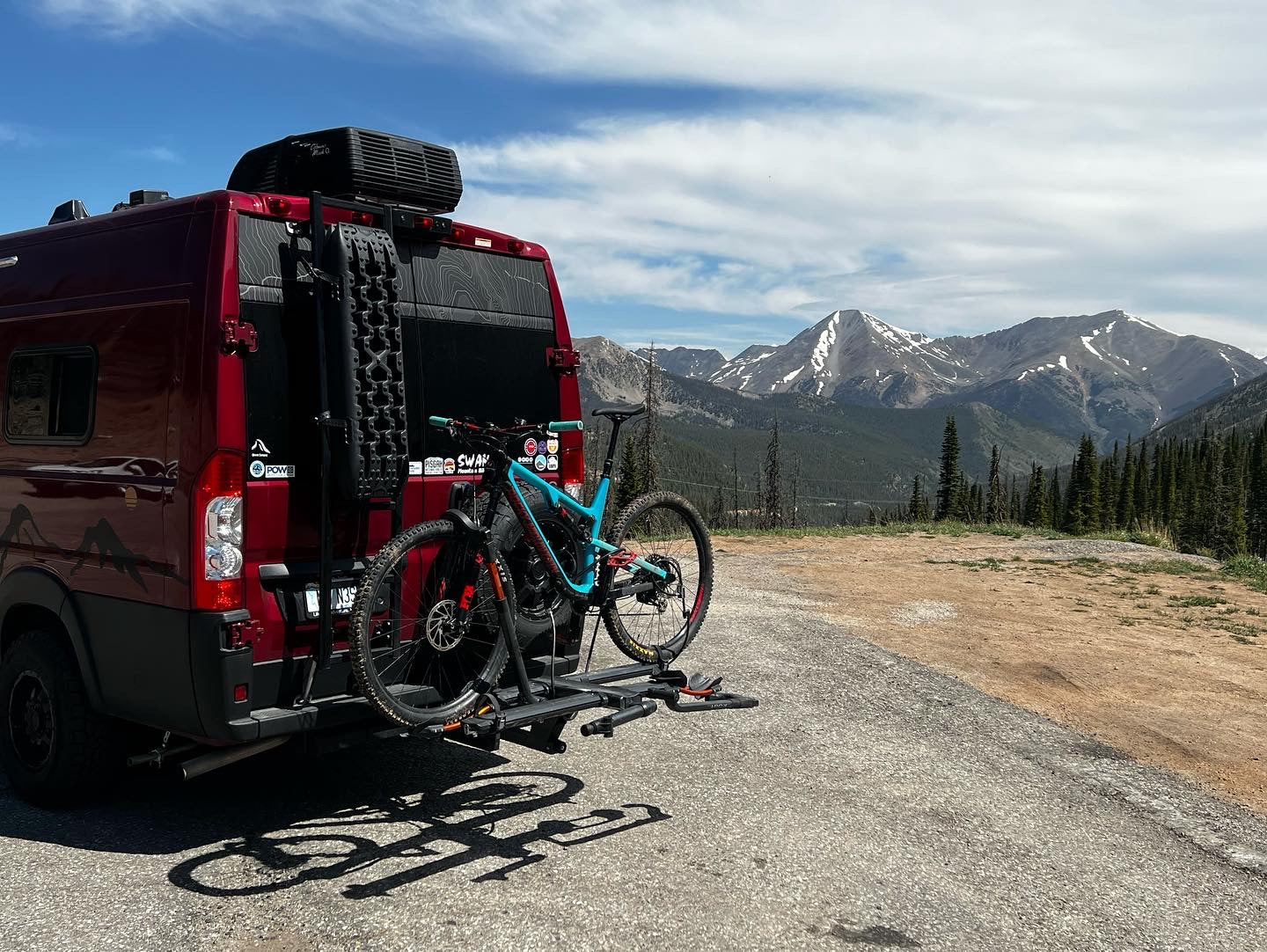 Van life bike discount rack